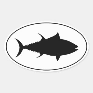 マグロアイコン 楕円形シール
