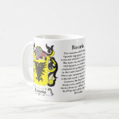 マグロサリオ家族の紋章付き外衣 コーヒーマグカップ (正面左)