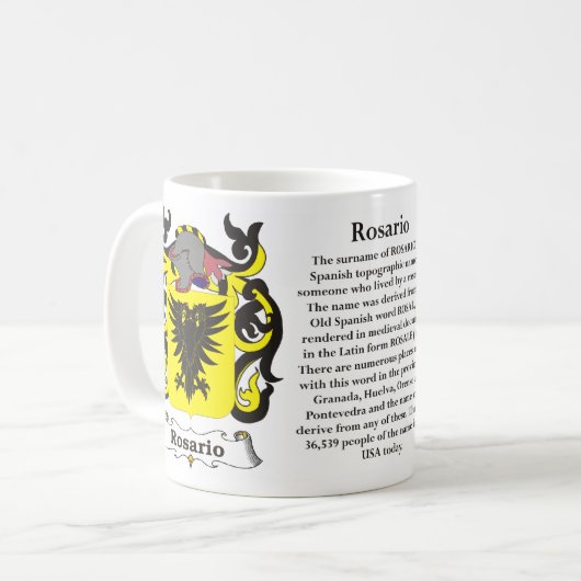 マグロサリオ家族の紋章付き外衣 コーヒーマグカップ (正面左)
