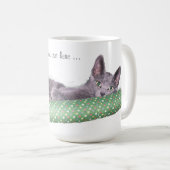 マグロシアのブルー コーヒーマグカップ (正面右)