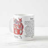 マグロス家族の紋章付き外衣 コーヒーマグカップ (正面左)