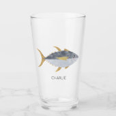 マグロパーソナライズされた魚 タンブラーグラス (正面)