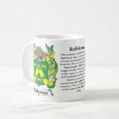 マグロビンソン家族の紋章付き外衣 コーヒーマグカップ (正面左)