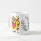 マグローガン家族の紋章付き外衣 コーヒーマグカップ (正面左)