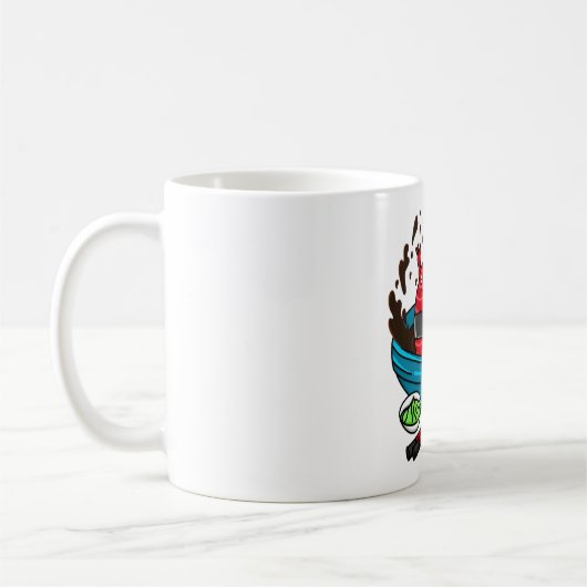 マグロ寿司で楽しもう  コーヒーマグカップ (左)