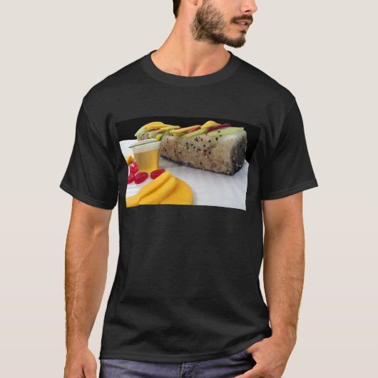 マグロ巻き寿司マンゴー米日本料理アジア料理 Tシャツ (正面)