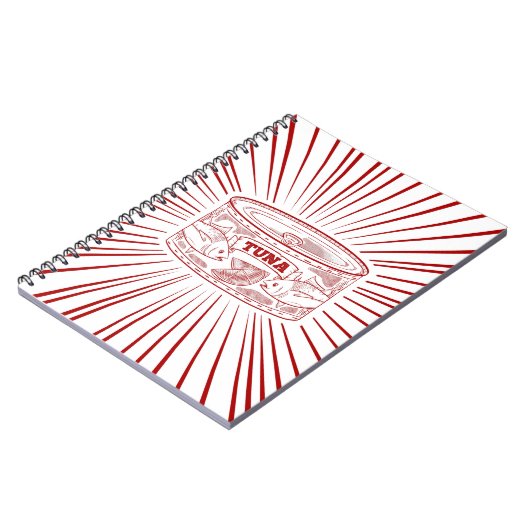 マグロ缶ヴィンテージデザイン ノートブック (左側)