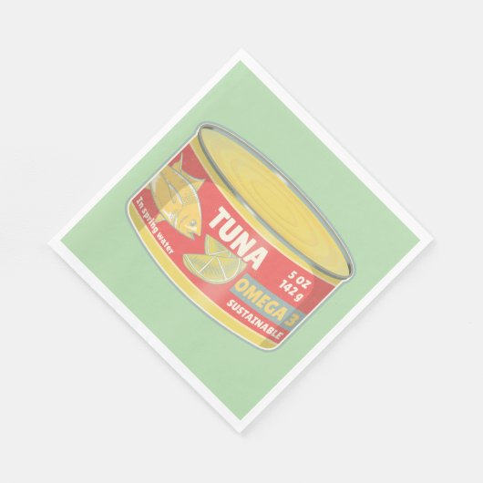 マグロ缶詰レトロ缶 スタンダードランチョンナプキン (角)