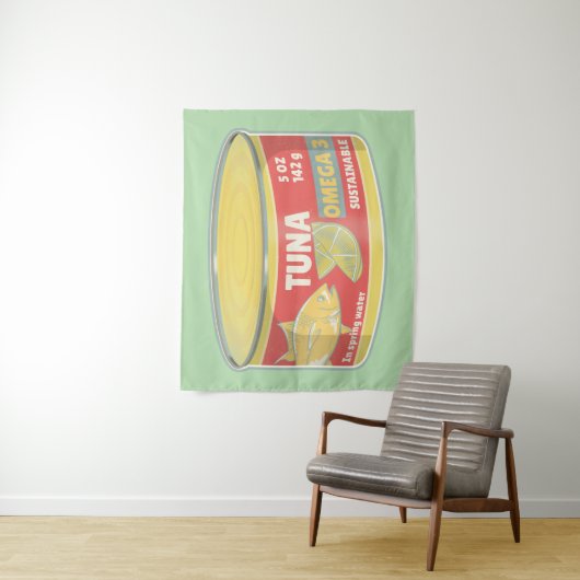 マグロ缶詰レトロ缶 タペストリー (インサイチュ)
