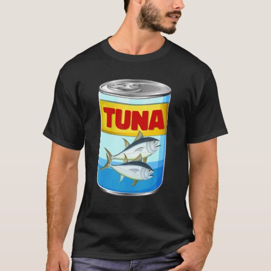 マグロ缶詰魚釣り Tシャツ (正面)