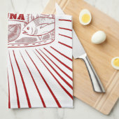 マグロ缶 キッチンタオル (四つ折り)