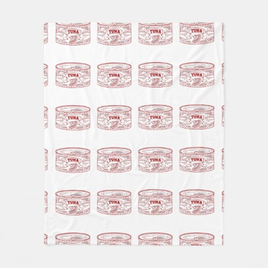 マグロ缶 フリースブランケット (正面)