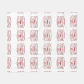 マグロ缶 フリースブランケット (正面(横))