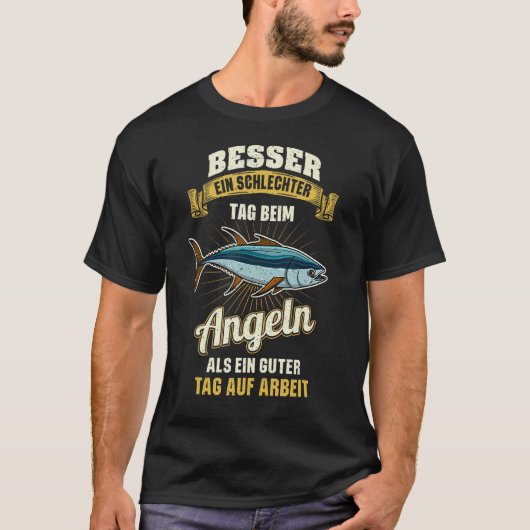 マグロ調律師 釣り 魚 愛好家 Tシャツ (正面)