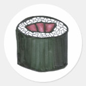 マグロ転がの巻き日本の寿司 ラウンドシール (正面)