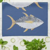 マグロ類 キッチンタオル (折り畳み)