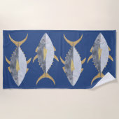 マグロ類 ビーチタオル (正面)