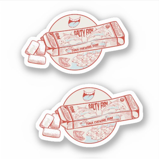 マグロ風味チューインガム シール (正面)