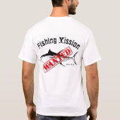 マグロ魚釣り団指名手配シャツ Tシャツ (裏面)