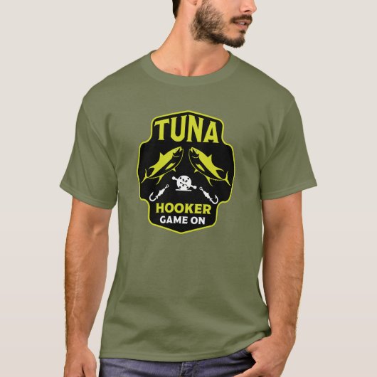 マグロ魚釣り Tシャツ (正面)