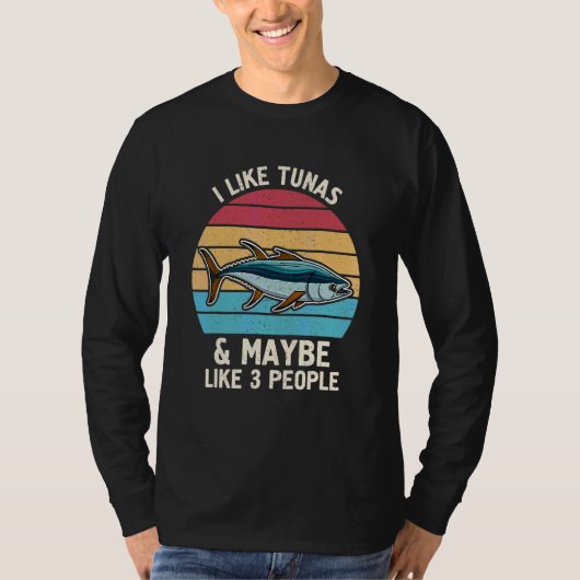 マグロ+チューナー+釣り+愛好家+13 Tシャツ (正面)