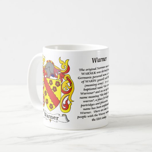 マグワーナー家族の紋章付き外衣 コーヒーマグカップ (正面左)