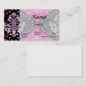 マグントピンク白黒ヘナダマスク 名刺 (正面/裏面)