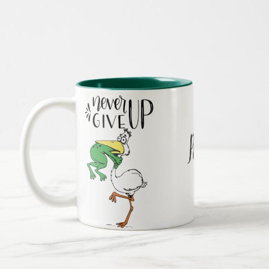 マグ与えを使わない ツートーンマグカップ (左)