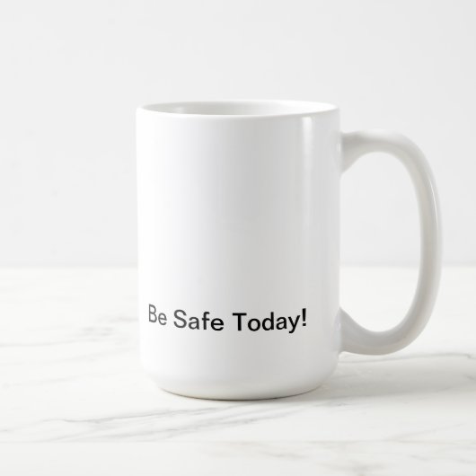 マグ今日は安全だ！公式考え情報Safety.com コーヒーマグカップ (右)