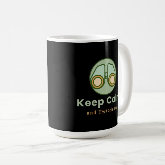 マグ保で落ち着いて緊張する コーヒーマグカップ (正面右)