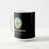 マグ保で落ち着いて緊張する コーヒーマグカップ (正面左)