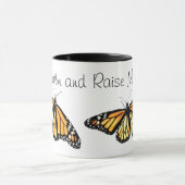 マグ保アムと（昆虫）オオカバマダラ、モナーク マグカップ (中央)