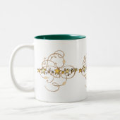 マグ保イハンサム金ゴールドスターグリーン ツートーンマグカップ (左)