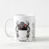 マグ力家族の紋章付き外衣 コーヒーマグカップ (左)