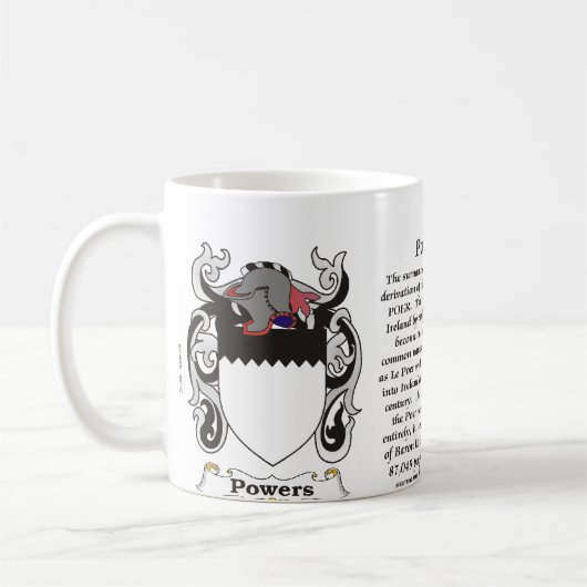 マグ力家族の紋章付き外衣 コーヒーマグカップ (左)