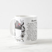 マグ力家族の紋章付き外衣 コーヒーマグカップ (正面左)