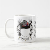 マグ力家族の紋章付き外衣 コーヒーマグカップ (左)