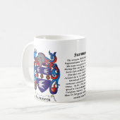 マグ夏家族の紋章付き外衣 コーヒーマグカップ (正面左)