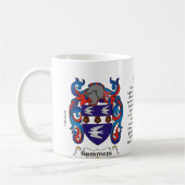 マグ夏家族の紋章付き外衣 コーヒーマグカップ (左)