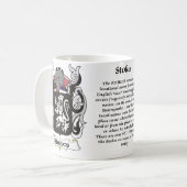 マグ家族の紋章付き外衣をかき立てます コーヒーマグカップ (正面左)