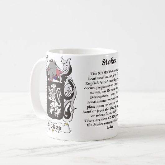 マグ家族の紋章付き外衣をかき立てます コーヒーマグカップ (正面左)