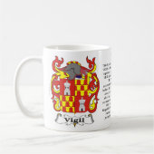 マグ家族の紋章付き外衣 コーヒーマグカップ (左)