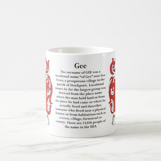 マグ家族の紋章付き外衣 コーヒーマグカップ (中央)