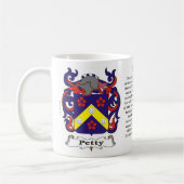 マグ小さい家族の紋章付き外衣 コーヒーマグカップ (左)