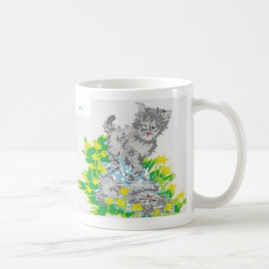 マグ小さな子猫 コーヒーマグカップ (右)