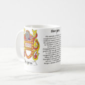 マグ市民家族の紋章付き外衣 コーヒーマグカップ (正面左)