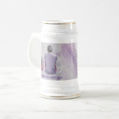 マグ座っている父と娘 ビールジョッキ (正面左)