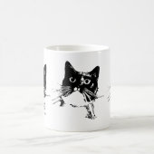 マグ後輩黒猫 コーヒーマグカップ (中央)