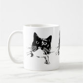 マグ後輩黒猫 コーヒーマグカップ (左)