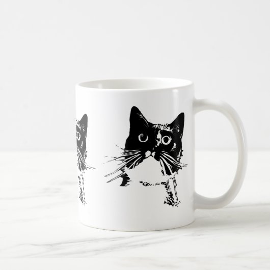 マグ後輩黒猫 コーヒーマグカップ (右)